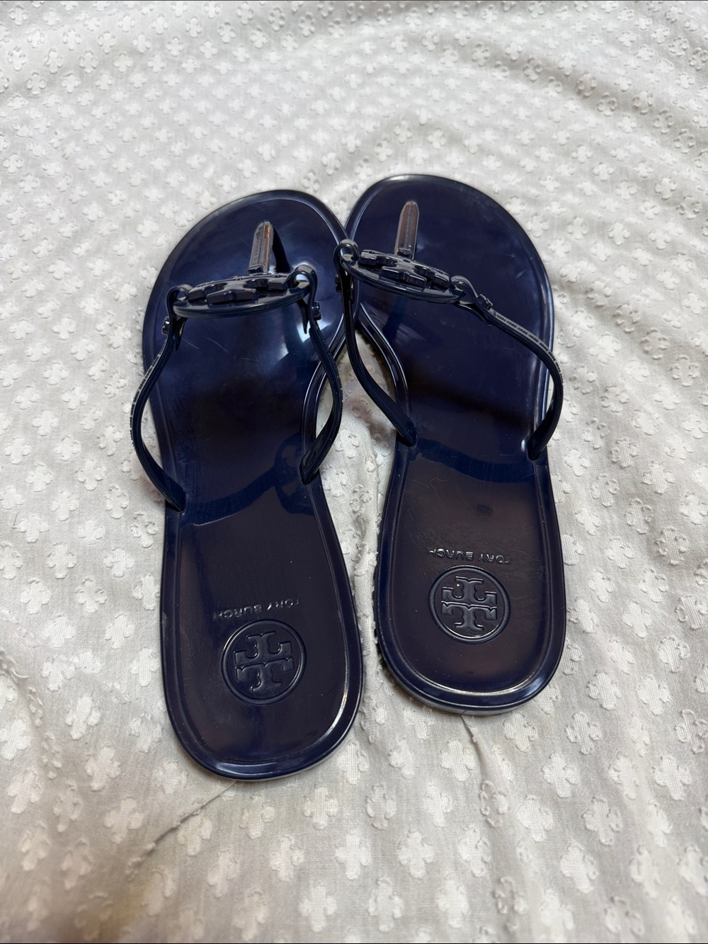 Tory Burch Mini Miller Jelly Thong Sandals Blue - Picture 5 of 11
